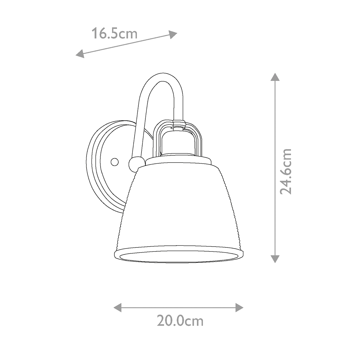 Бра с прозрачным рифленым плафоном в форме колокола Quoizel в Орле