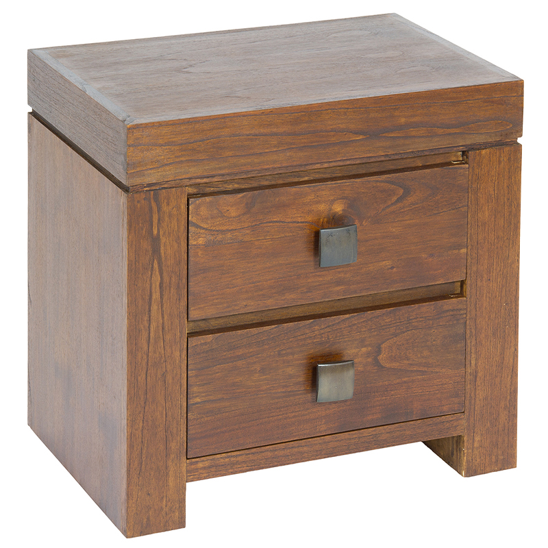 Тумба деревянная с 2-мя ящиками Lloyd Nightstand Коричневый Тумба деревянная с 2-мя ящиками Lloyd Nightstand Коричневый в Орле | Loft Concept