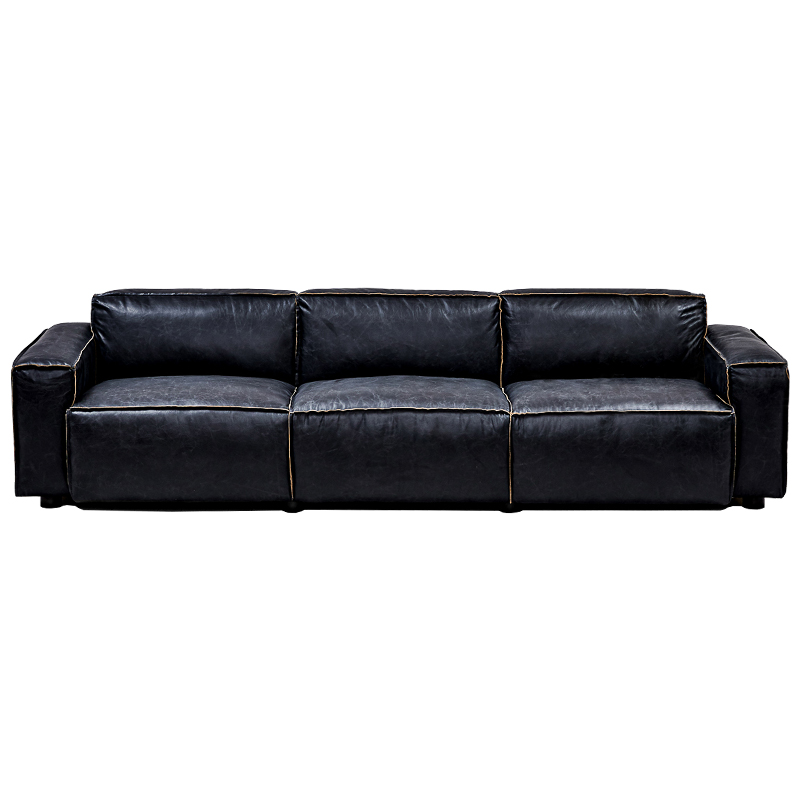 Диван Osorio Leather Sofa Черный в Орле | Loft Concept 
