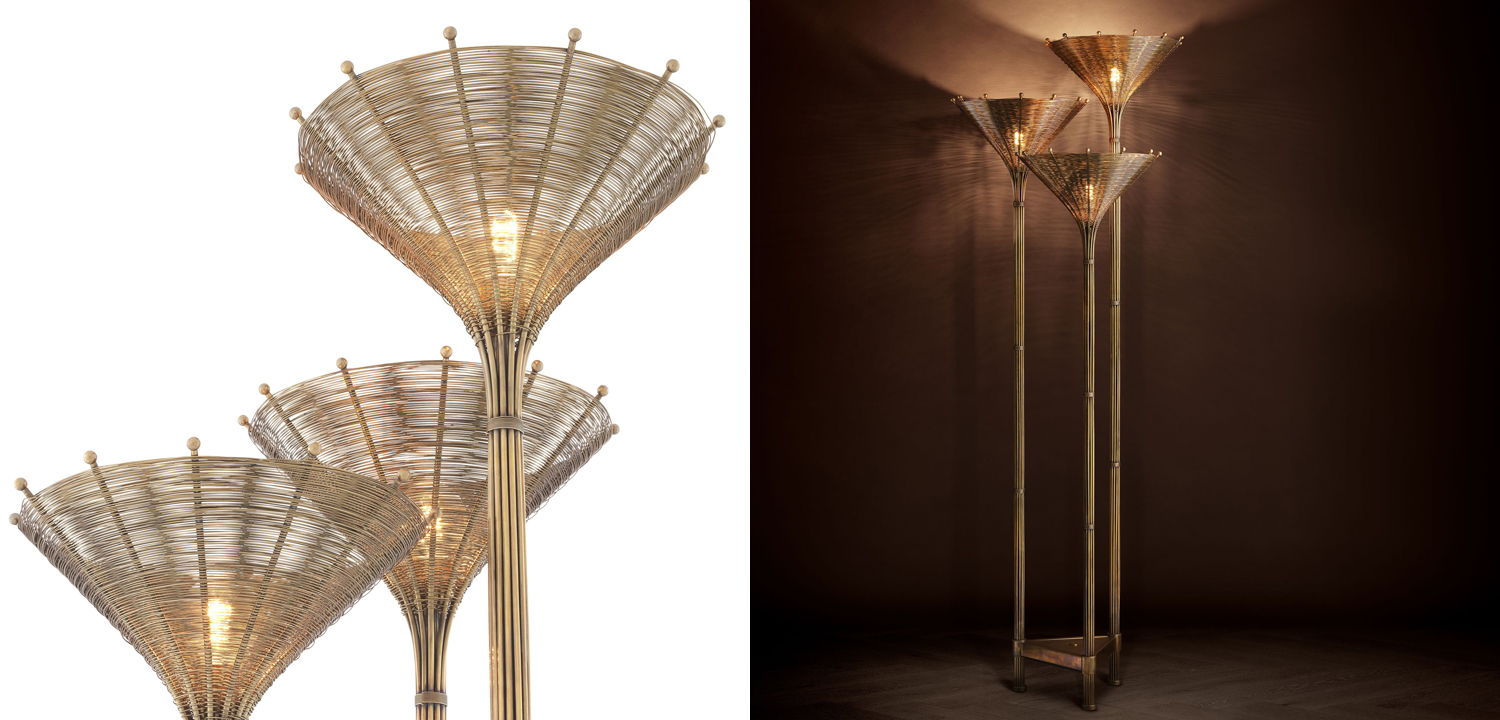 Торшер Eichholtz Floor Lamp Kon Tiki Triple - фото №1