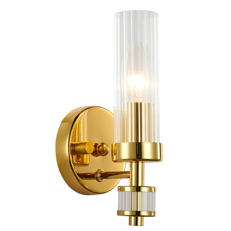 Бра Jeanette Gold Sconce Глянцевое золото Прозрачный Бра Jeanette Gold Sconce Глянцевое золото Прозрачный в Орле | Loft Concept