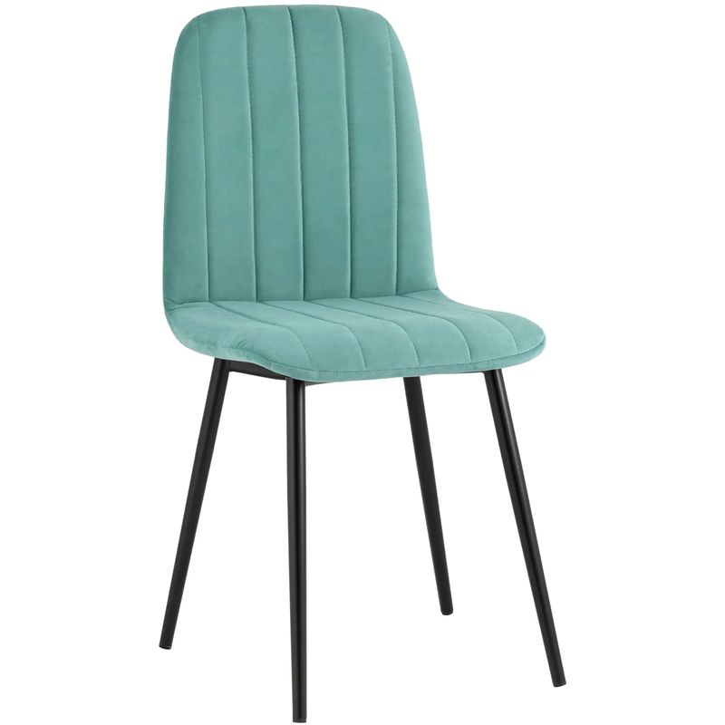 Стул Easy Chair Велюр Мятный цвет Мятный Черный Стул Easy Chair Велюр Мятный цвет Мятный Черный в Орле | Loft Concept