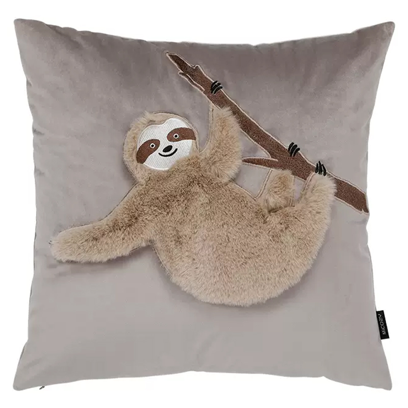 Декоративная подушка Ленивец Little Sloth on a Branch Бежево-серый Серый Коричневый Декоративная подушка Ленивец Little Sloth on a Branch Бежево-серый Серый Коричневый в Орле | Loft Concept