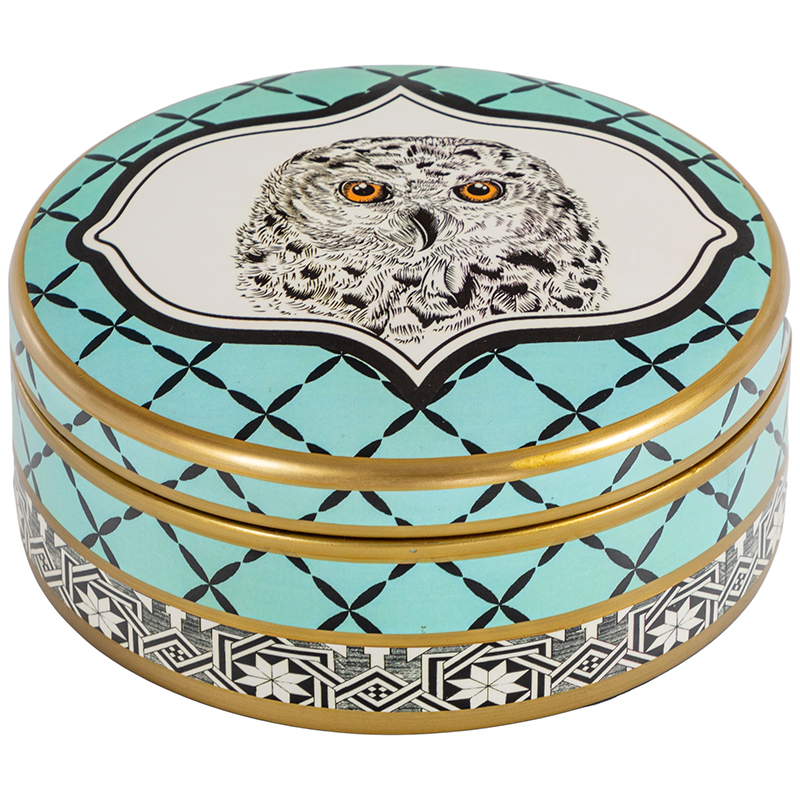 Шкатулка Owl Collection Turquoise Box Черно-белый Бирюзовый Золотой Шкатулка Owl Collection Turquoise Box Черно-белый Бирюзовый Золотой в Орле | Loft Concept