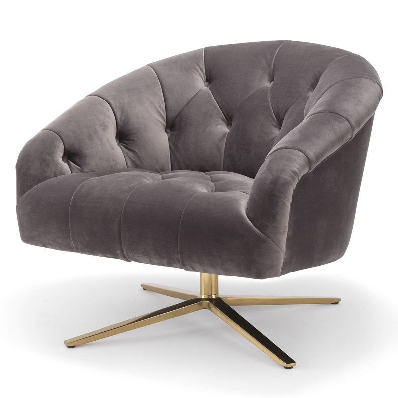 Кресло Eichholtz Swivel Chair Gardner Серый (Gray) Латунь Кресло Eichholtz Swivel Chair Gardner Серый (Gray) Латунь в Орле | Loft Concept