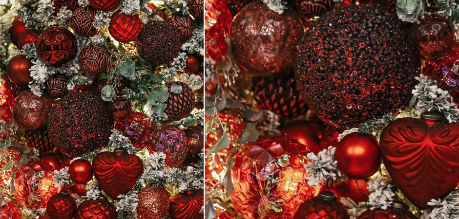 Дизайнерская Ель Заснеженная с Красными шарами Green and Red Spiral Дизайнерская Ель Заснеженная с Красными шарами Green and Red Spiral - Loft-Concept в Орле