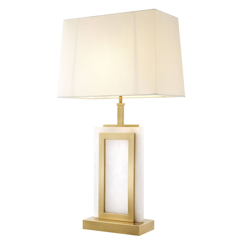 Настольная лампа Eichholtz Table Lamp Murray Белый Латунь Молочный Настольная лампа Eichholtz Table Lamp Murray Белый Латунь Молочный в Орле | Loft Concept
