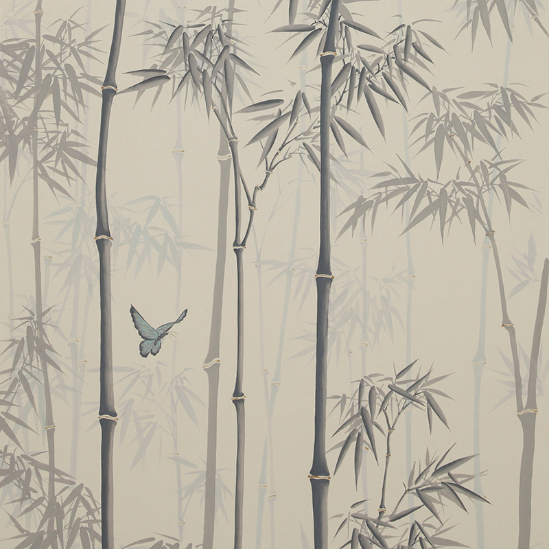 Обои ручная роспись Distant Bamboo Special Colourway on white dyed paper Обои ручная роспись Distant Bamboo Special Colourway on white dyed paper в Орле | Loft Concept