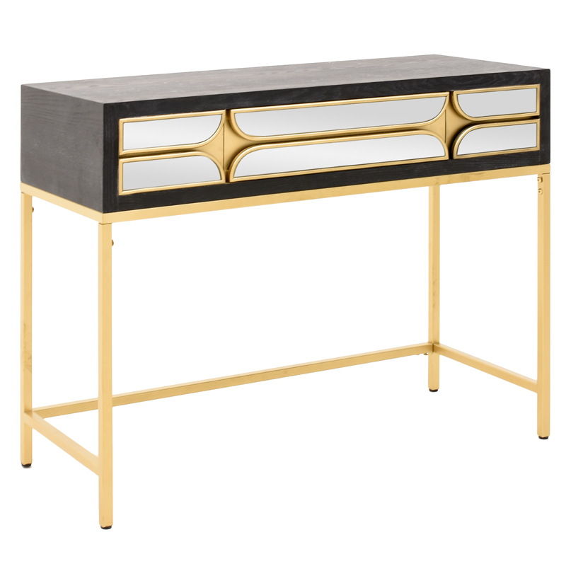 Консоль Eloisa Console Золотой Черный Консоль Eloisa Console Золотой Черный в Орле | Loft Concept