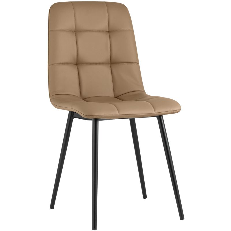 Стул NANCY S Chair Экокожа Цвет Капучино Бежевый Черный в Орле | Loft Concept 
