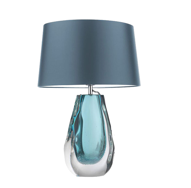 Настольная лампа Anya Peacock Table Lamp Хром Прозрачный Голубой Настольная лампа Anya Peacock Table Lamp Хром Прозрачный Голубой в Орле | Loft Concept