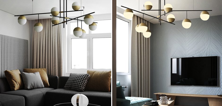 Люстра Balls white & brass 9 Люстра Balls white & brass 9 - Loft-Concept в Орле