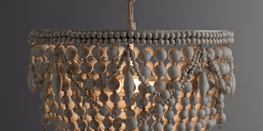 Люстра RH Anselme White Wood Weathered Chandelier Люстра RH Anselme White Wood Weathered Chandelier - Loft-Concept в Орле