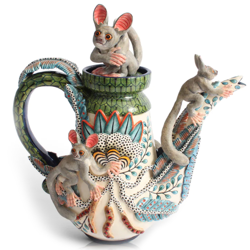 Чайник Лимуры Bush Baby Coffee Pot Голубой Зеленый Чайник Лимуры Bush Baby Coffee Pot Голубой Зеленый в Орле | Loft Concept