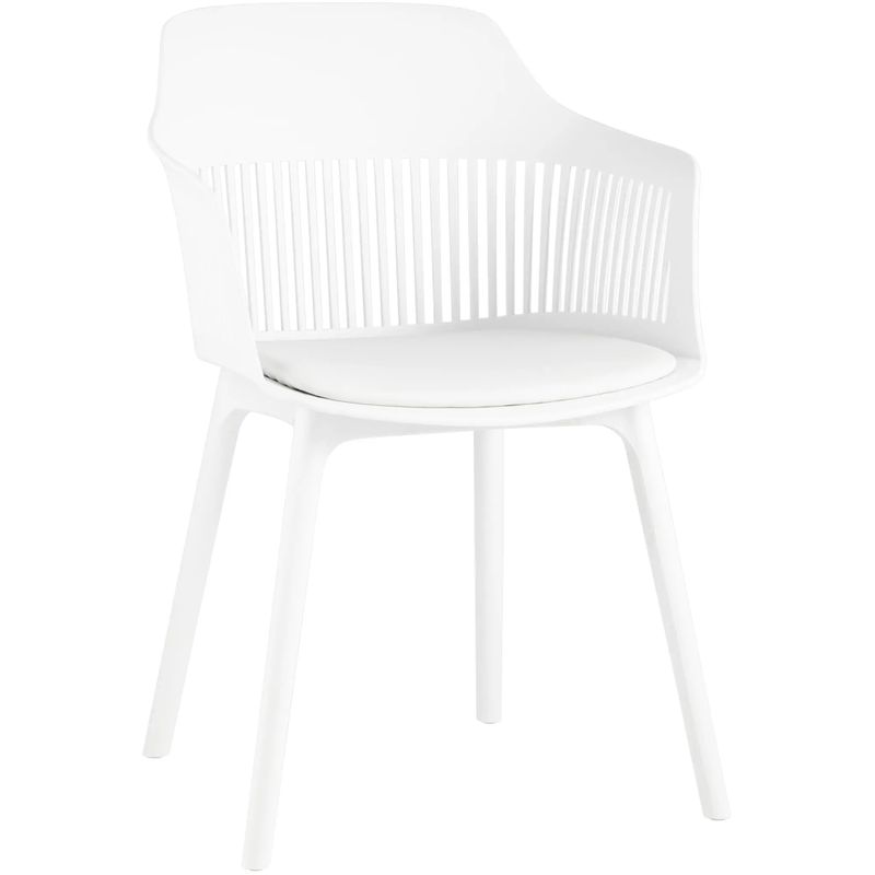 Стул Crocus Chair Белый цвет Подушка эко-кожа Белый Стул Crocus Chair Белый цвет Подушка эко-кожа Белый в Орле | Loft Concept