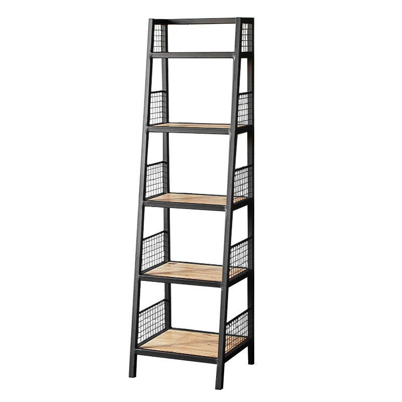 Стеллаж Kiyan Black Industrial Metal Rust Rack Черный Древесина Стеллаж Kiyan Black Industrial Metal Rust Rack Черный Древесина в Орле | Loft Concept