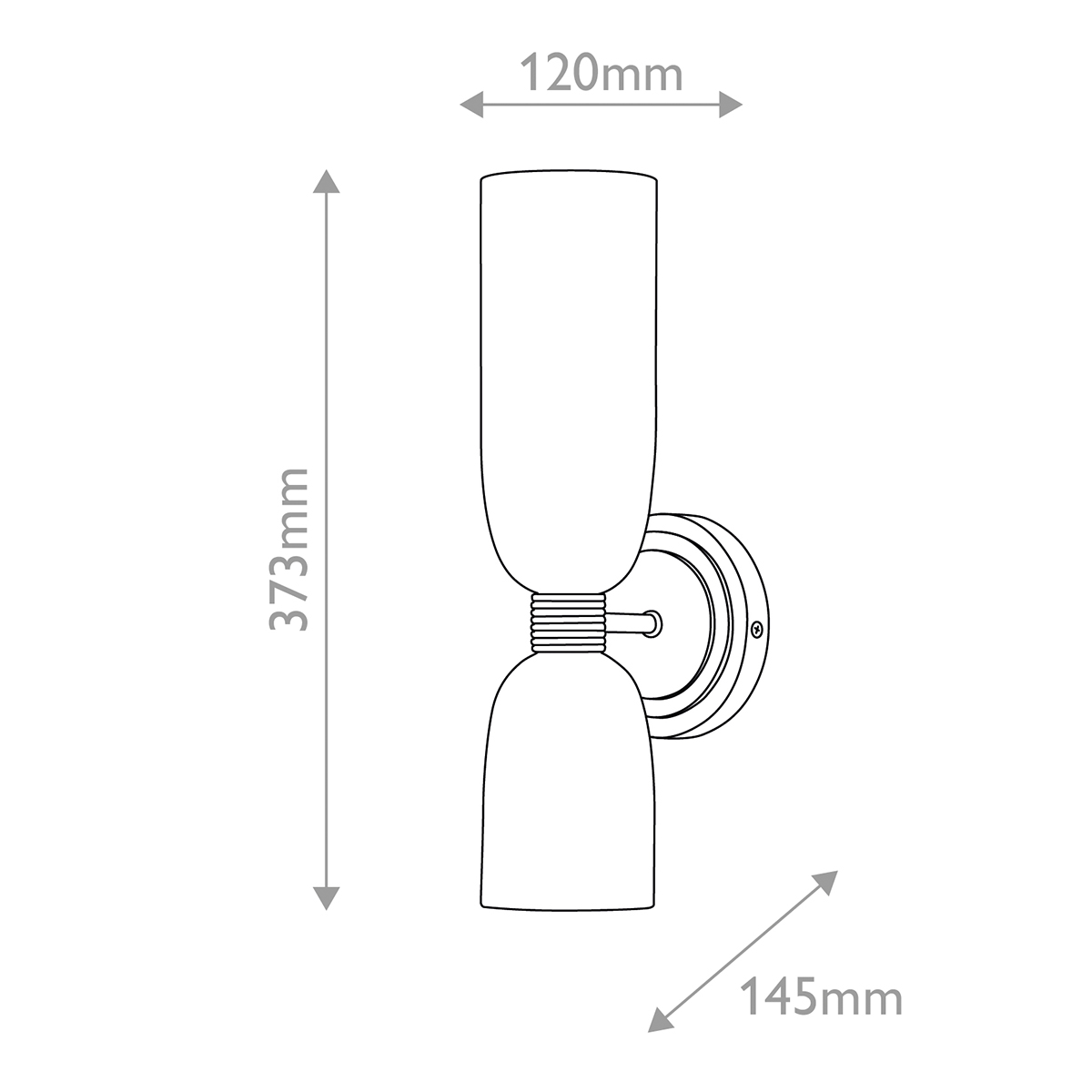 Бра для ванных комнат вертикальное с двумя матовыми белыми стеклянными плафонами Hinkley в Орле