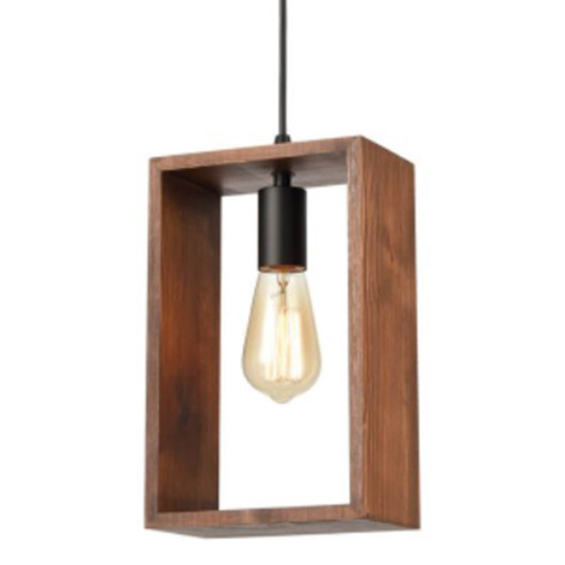 Подвесной светильник Bismark Wooden Коричневый Черный Подвесной светильник Bismark Wooden Коричневый Черный в Орле | Loft Concept