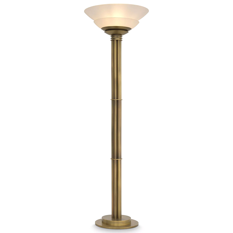Торшер Eichholtz Floor Lamp Figaro Латунь Белый Торшер Eichholtz Floor Lamp Figaro Латунь Белый в Орле | Loft Concept