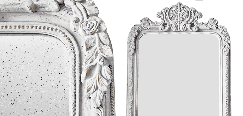 Зеркало Aged White Mirror Зеркало Aged White Mirror - Loft-Concept в Орле