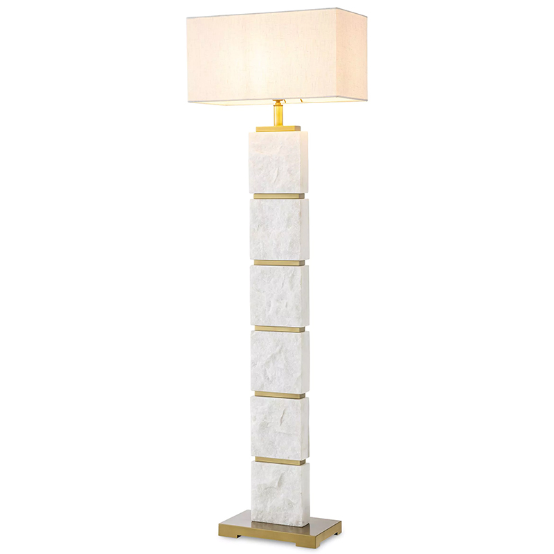 Торшер Eichholtz Floor Lamp Newton Marble Белый Мрамор Bianco Кремовый Латунь Торшер Eichholtz Floor Lamp Newton Marble Белый Мрамор Bianco Кремовый Латунь в Орле | Loft Concept