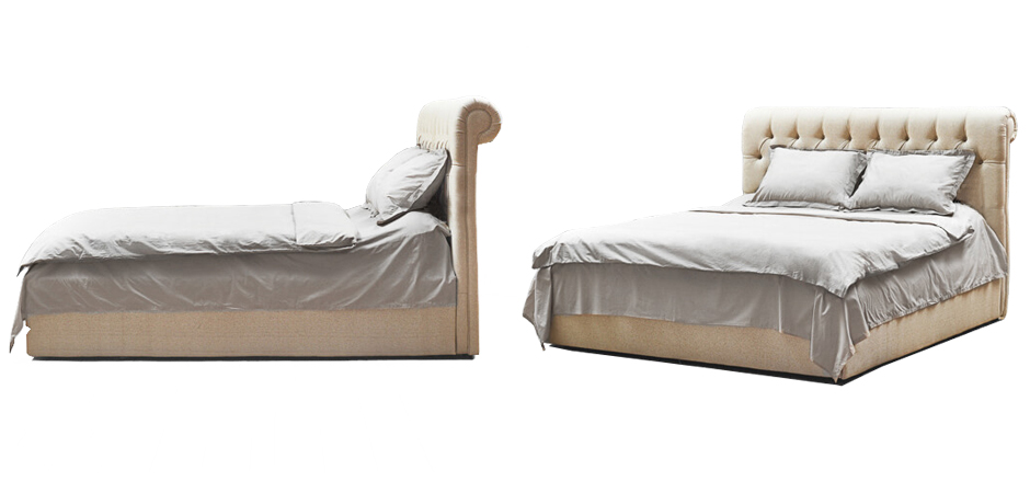Кровать Beige Capitone Bed Кровать Beige Capitone Bed - Loft-Concept в Орле