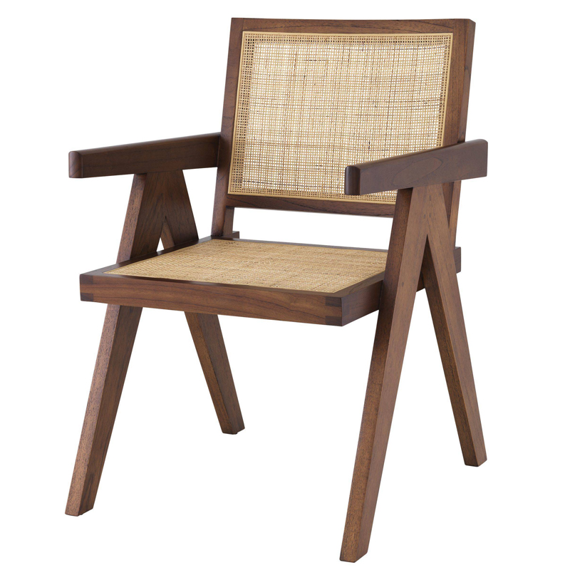 Стул Eichholtz Dining Chair Aristide brown Коричневый Бежевый Стул Eichholtz Dining Chair Aristide brown Коричневый Бежевый в Орле | Loft Concept