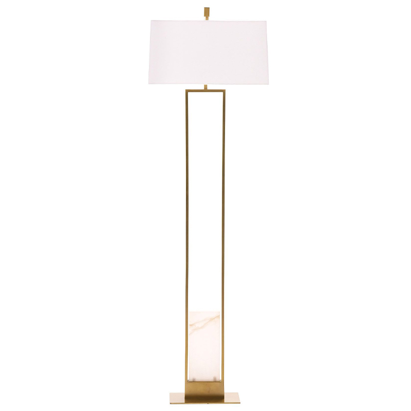 Торшер Arteriors MARKHAM FLOOR LAMP Brass Латунь Белый Торшер Arteriors MARKHAM FLOOR LAMP Brass Латунь Белый в Орле | Loft Concept