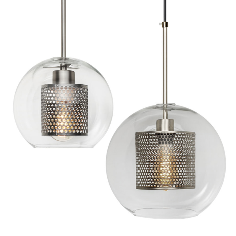 Perforated Vessel Pendant Lamp Nickel Ball Никель Прозрачное Стекло Perforated Vessel Pendant Lamp Nickel Ball Никель Прозрачное Стекло в Орле | Loft Concept