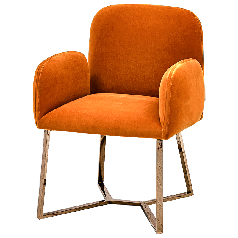 Стул Clifford Stool Orange Оранжевый Розовое золото в Орле | Loft Concept 