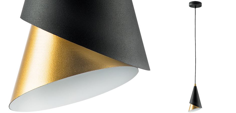 Подвесной светильник Lucio Black and Gold One Подвесной светильник Lucio Black and Gold One - Loft-Concept в Орле