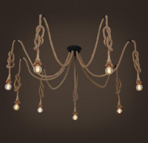 Подвесной светильник Rope Octopus Подвесной светильник Rope Octopus в Орле | Loft Concept