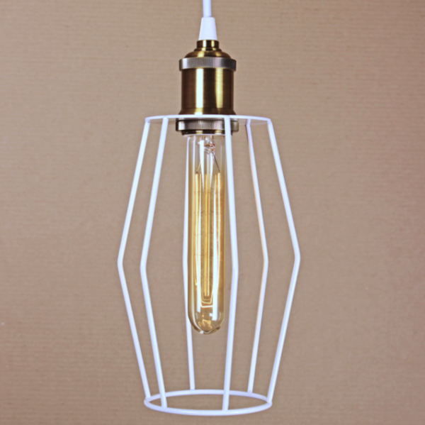 Подвесной светильник Wire Cage Pendant Spauk White Белый Подвесной светильник Wire Cage Pendant Spauk White Белый в Орле | Loft Concept