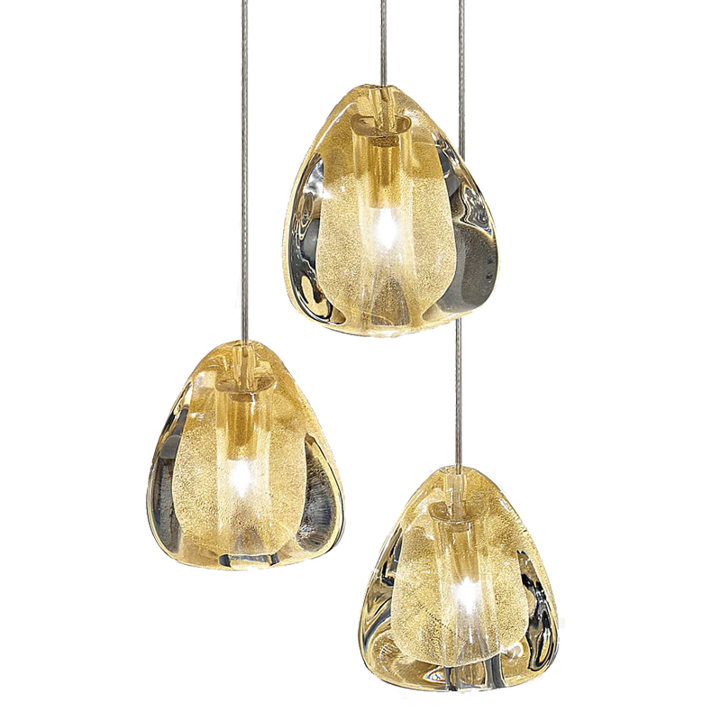 Подвесной светильник Mizu 1 Suspension Lamp Gold Прозрачный Хром Подвесной светильник Mizu 1 Suspension Lamp Gold Прозрачный Хром в Орле | Loft Concept