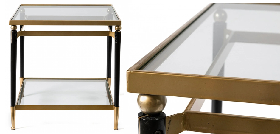 Приставной столик Black & Gold Table two-tier Приставной столик Black & Gold Table two-tier - Loft-Concept в Орле