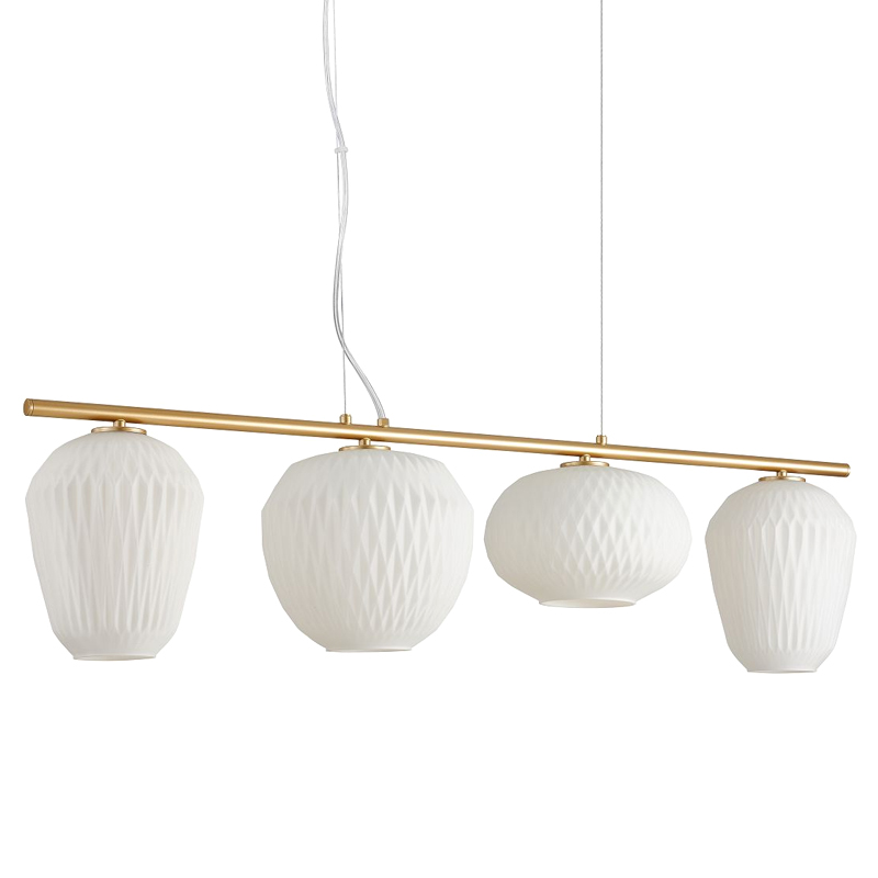 Люстра Foscarini c Белыми Плафонами матовое золото Белый Люстра Foscarini c Белыми Плафонами матовое золото Белый в Орле | Loft Concept