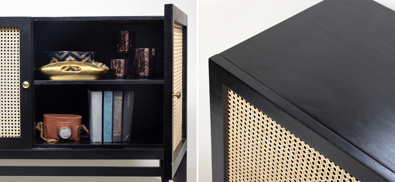 Комод с сетчатыми дверцами Rattan - фото