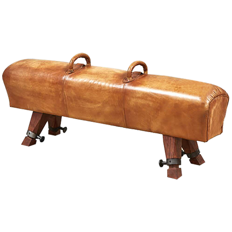 Козлик дизайнерский Leather Gymnastic Goat Loft Коричневый Карамель Графит Козлик дизайнерский Leather Gymnastic Goat Loft Коричневый Карамель Графит в Орле | Loft Concept