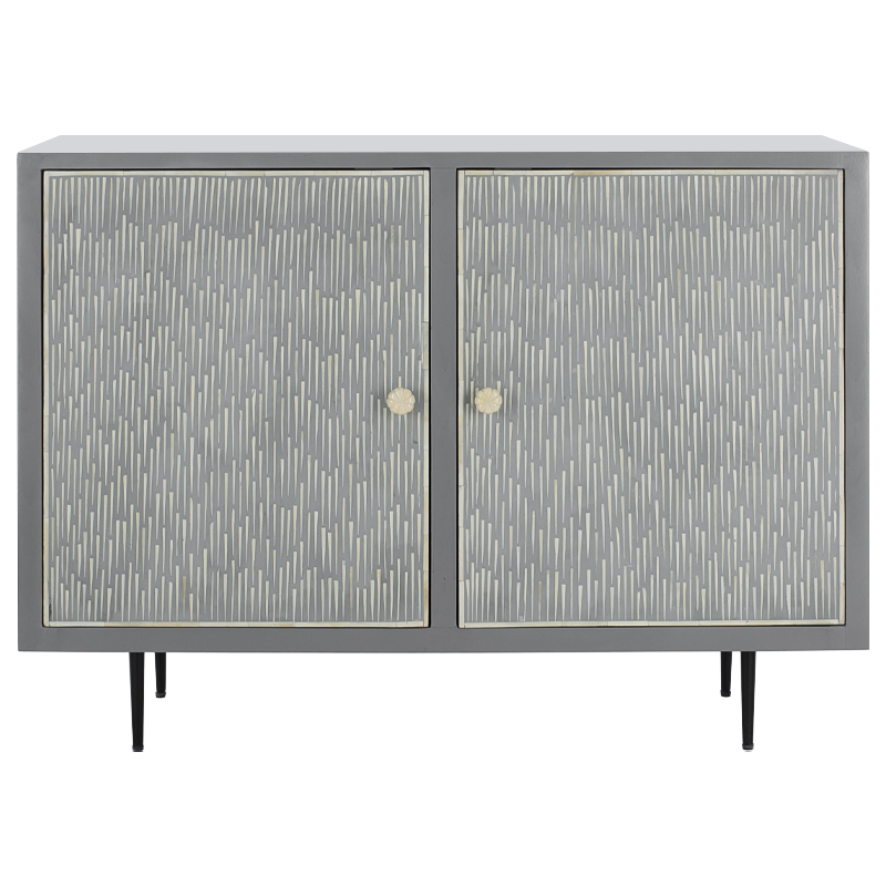 Буфет инкрустированный Inlaid Bone gray Серый Белый Буфет инкрустированный Inlaid Bone gray Серый Белый в Орле | Loft Concept