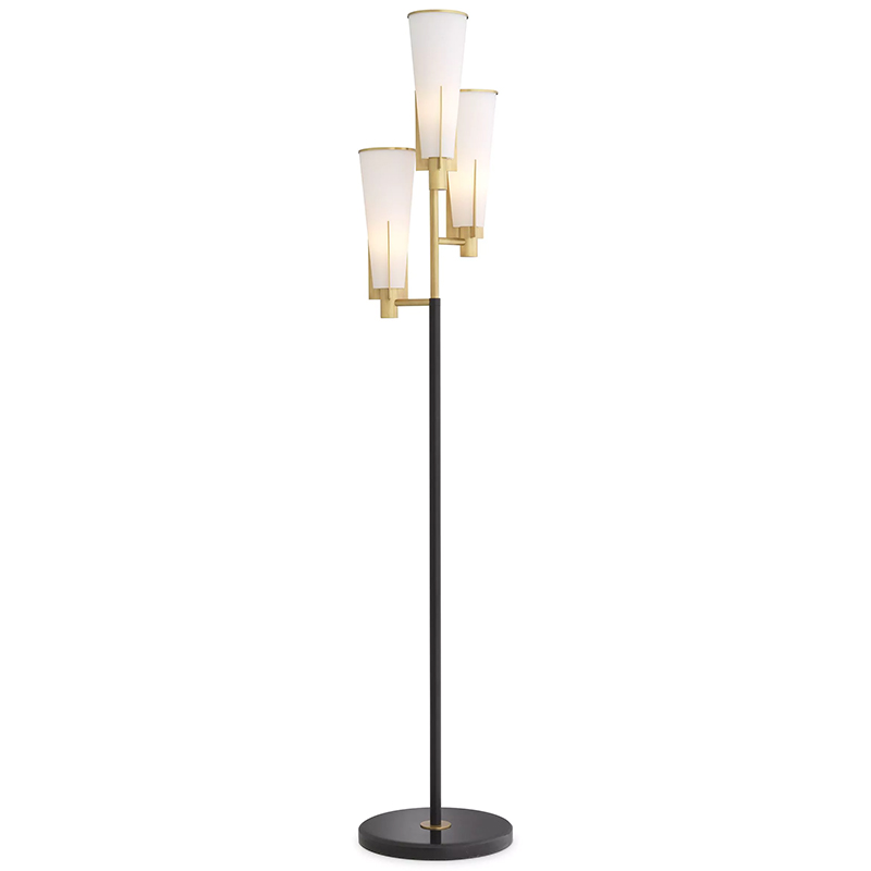 Торшер Eichholtz Floor Lamp Dino Белый Латунь Черный Мрамор Nero Торшер Eichholtz Floor Lamp Dino Белый Латунь Черный Мрамор Nero в Орле | Loft Concept