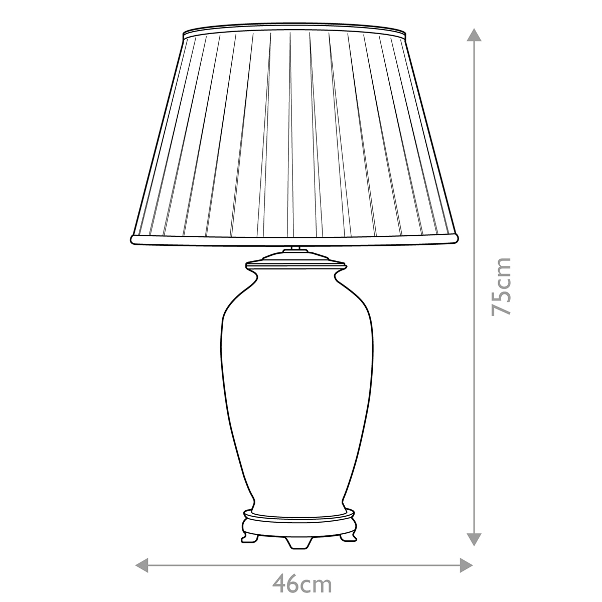 Настольная лампа восточная с основанием из керамики серебряная с цветочным и лиственным декором и белым плиссированным абажуром Elstead Lighting в Орле