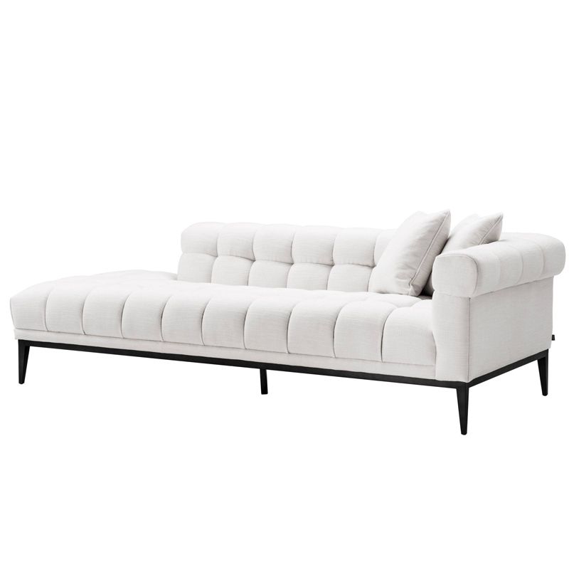 Кушетка Eichholtz Lounge Sofa Aurelio Right Белый Черный в Орле | Loft Concept 