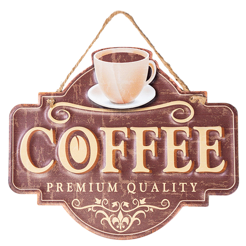 Аксессуар на стену Coffee Premium Quality II Коричневый винтаж Аксессуар на стену Coffee Premium Quality II Коричневый винтаж в Орле | Loft Concept