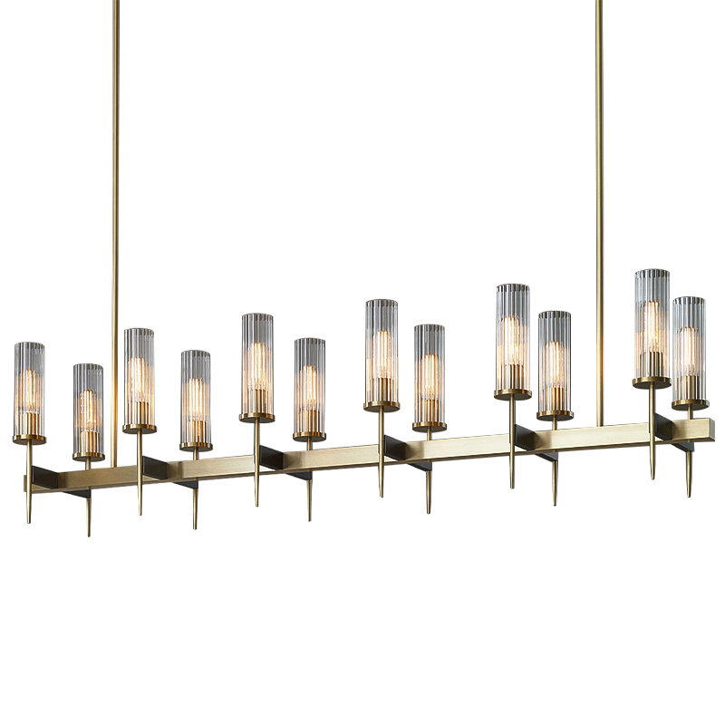 Люстра Jonathan Browning ALOUETTE CHANDELIER Латунь Прозрачное Стекло в Орле | Loft Concept 
