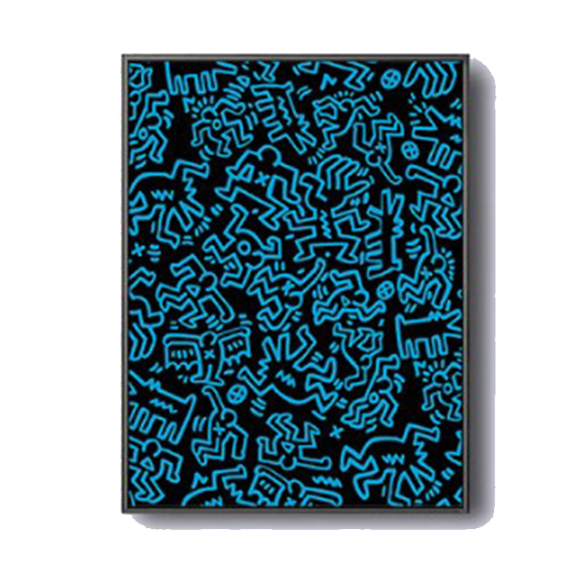 Постер Keith Haring 7 Черный Синий Постер Keith Haring 7 Черный Синий в Орле | Loft Concept