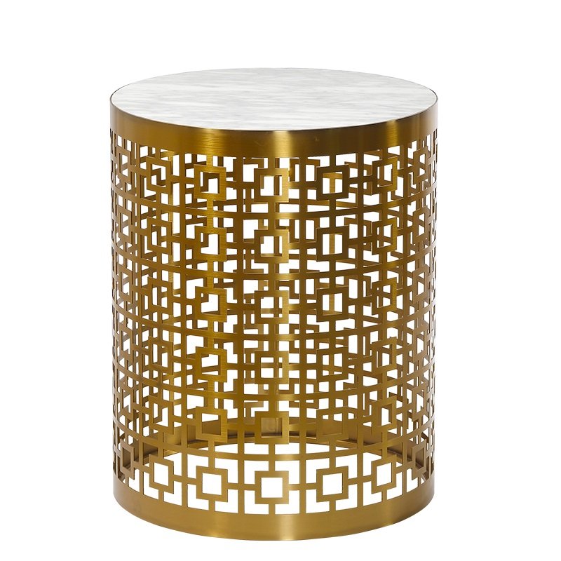 Приставной стол Artesia Side Table Table White Глянцевое золото Белый Приставной стол Artesia Side Table Table White Глянцевое золото Белый в Орле | Loft Concept