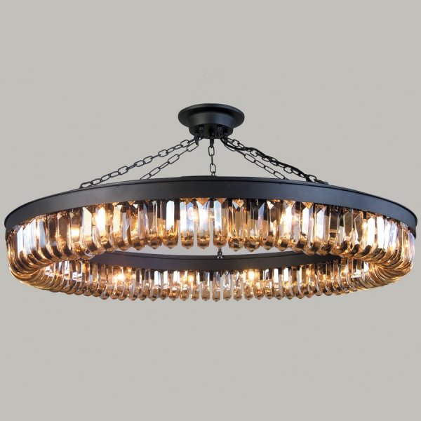 Люстра Retro Frozen Glass Chandelier 15 Черный Люстра Retro Frozen Glass Chandelier 15 Черный в Орле | Loft Concept