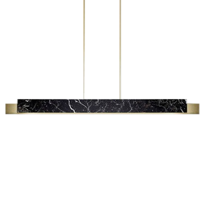 Люстра Leonce Marble Linear Chandelier Brass Черный Мрамор Nero Латунь Люстра Leonce Marble Linear Chandelier Brass Черный Мрамор Nero Латунь в Орле | Loft Concept