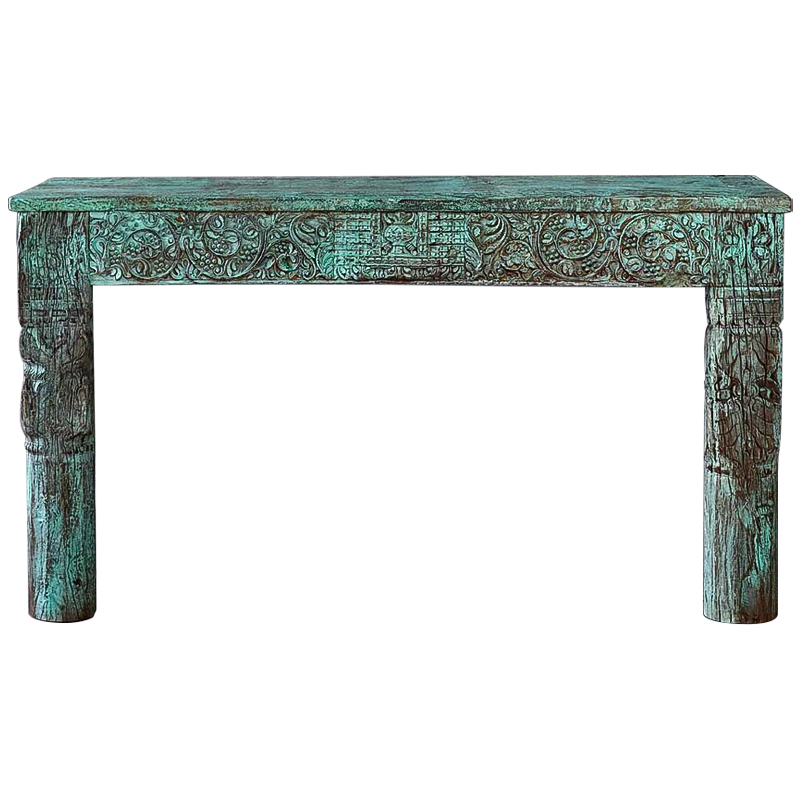 Консоль Aravind Console Бирюзовый Коричневый винтаж Консоль Aravind Console Бирюзовый Коричневый винтаж в Орле | Loft Concept