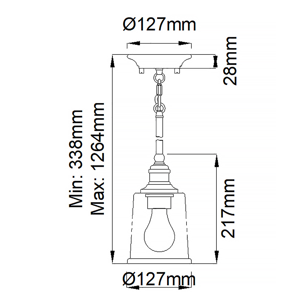 Подвесной светильник со стеклянным плафоном в форме колокола с эффектом пузырьков Kichler в Орле
